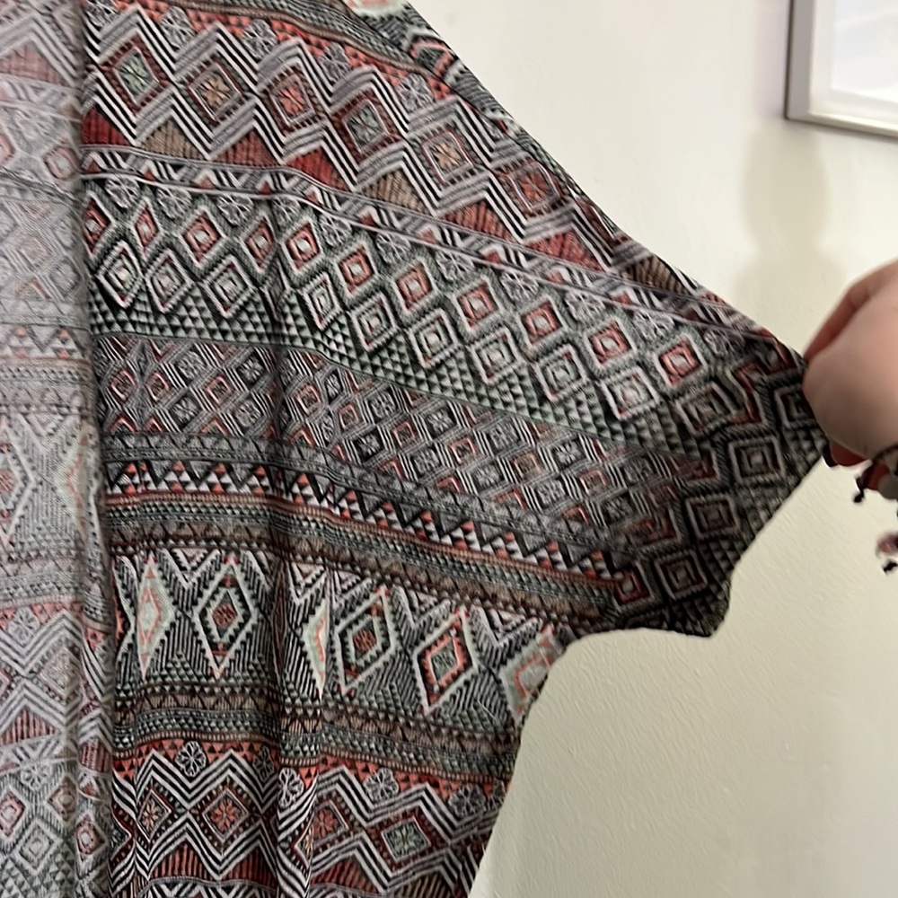 Torrid Plus Size Geo Print Hacci Knit Dolman Open… - image 5